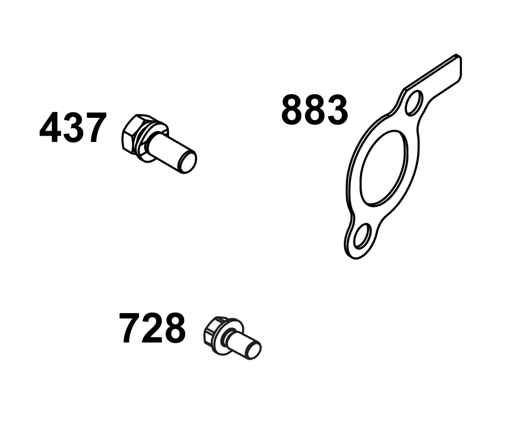 Exhaust Group Diagram and Parts List for 385447-0346-B5 200000 - 399999 Briggs and Stratton Engine